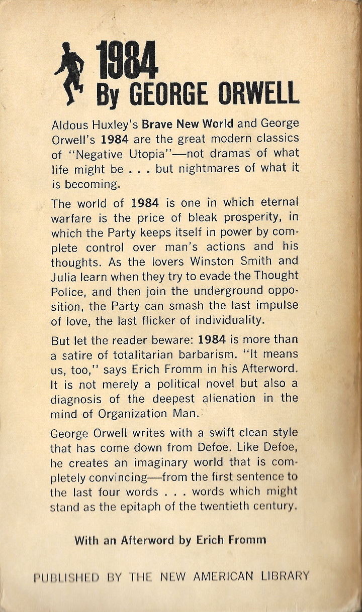 1984 by George Orwell (Signet 26th Printing)
